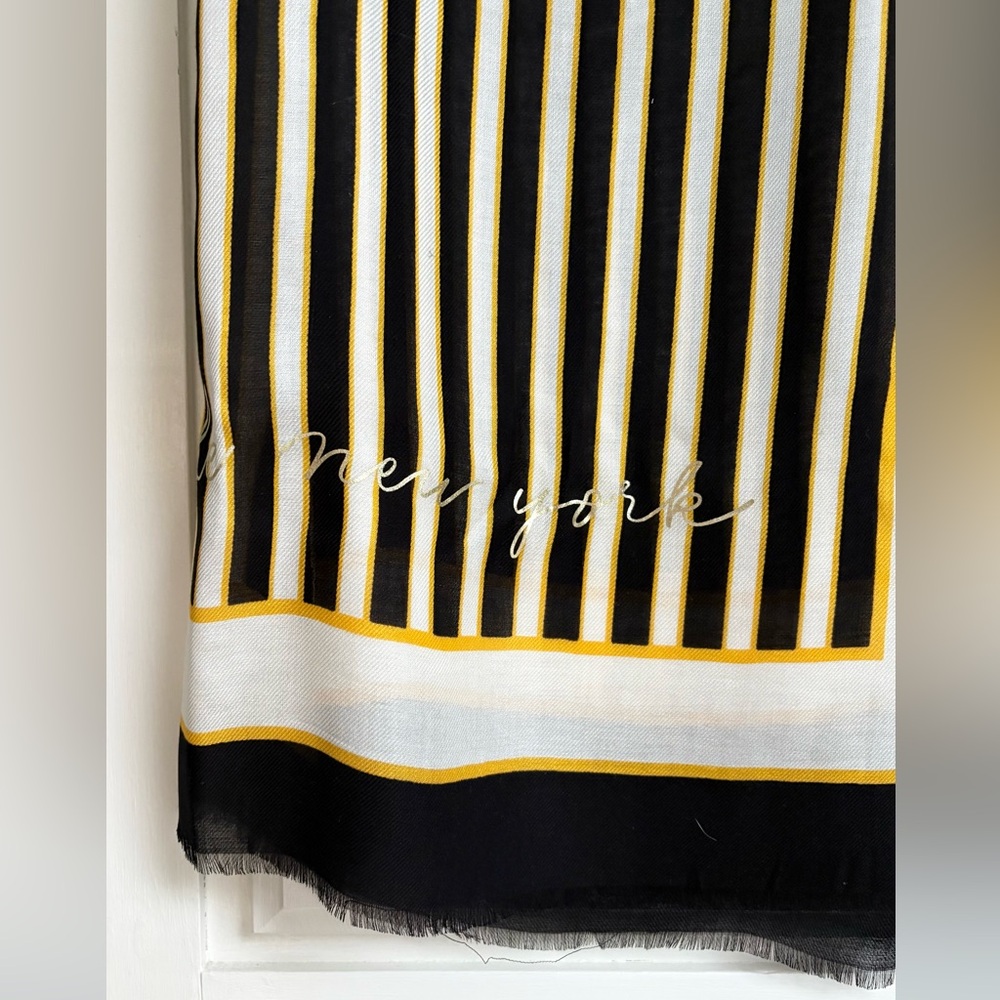 NWT Kate Spade New York || Botanical Stripe Oblong Scarf - Picture 6 of 11